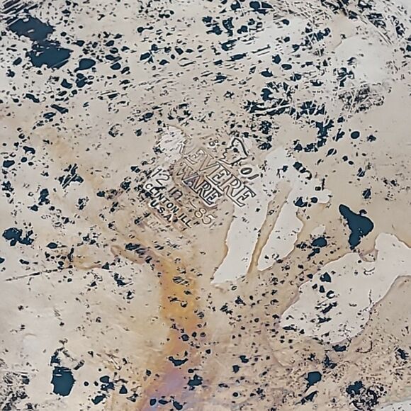 Revere Ware Vintage 12 Inch Skillet Fry Pan & Lid Copper Bottom Clinton ILL USA - Picture 5 of 5